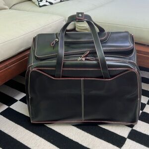 LODIS Rolling Leather Travel Bag